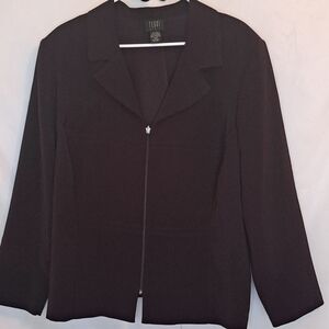 Teddi Women's Dark Eggplant Blazer Size 18W #192